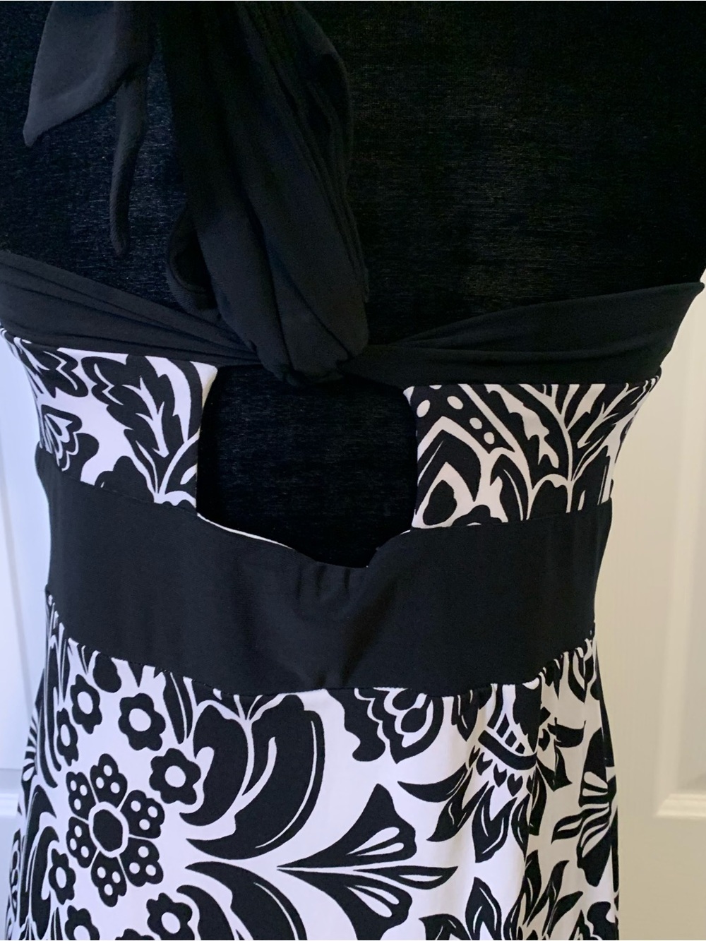 Bisou Bisou B&W Strapless Maxi Summer Dress - Picture 3 of 5
